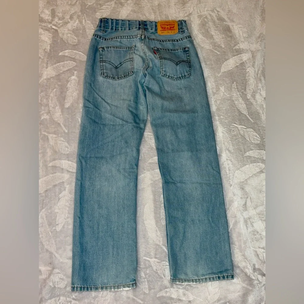 Levi's Big Kid Size 12 Jeans, Regular Fit with Adjustable Waist Built In Belt - Picture 5 of 9